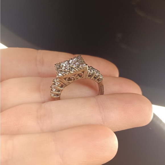 3.85 ctw Ring in Platinum Over Sterling Silver Made with Zirconia From Swarovski - Picture 7 of 9